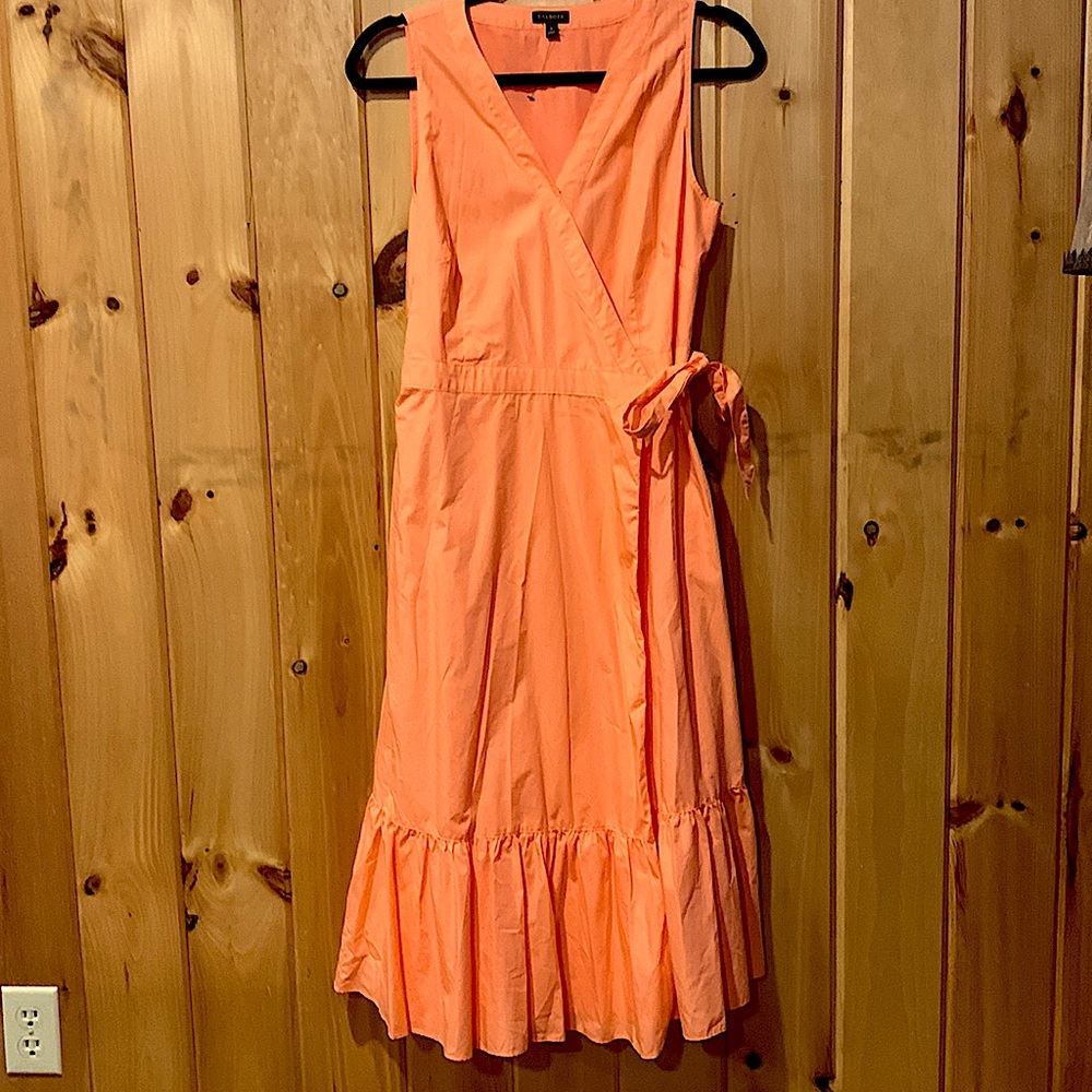 Talbots Cotton Sleeveless Wrap Dress. Very pretty. Only worn once.